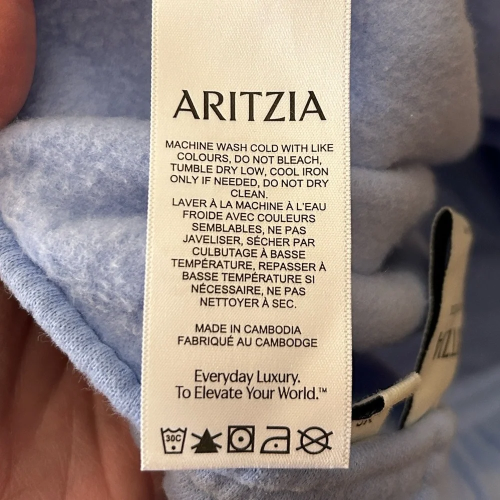 Aritzia Cozy Fleece Mega Sweatpants Dayflower Blue XS Oversized High Rise II